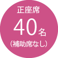 正座席　40名(補助席なし)